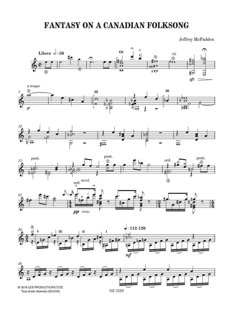 Fantasy On A Canadian Folksong